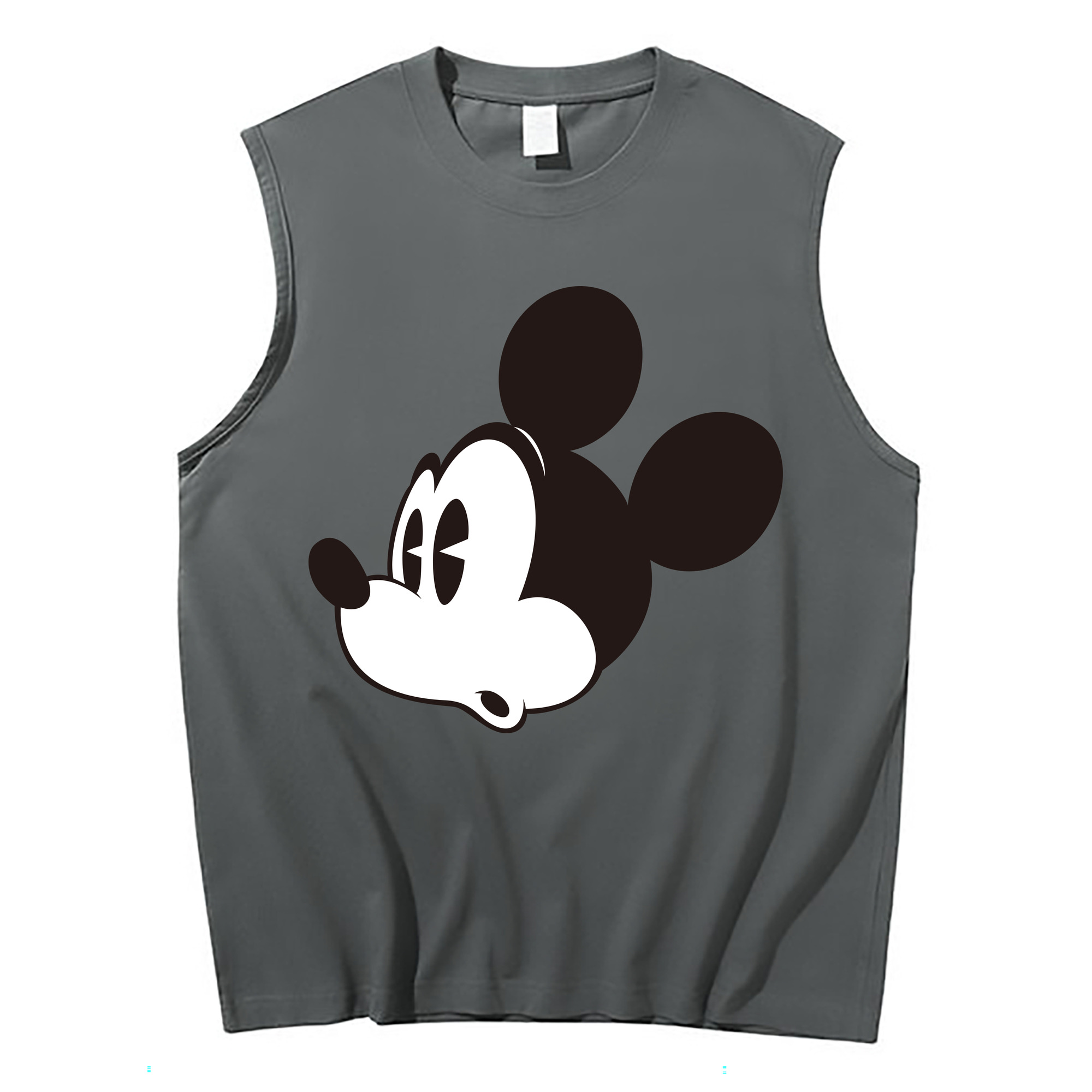 ミッキーマウス Mickey Mouse コットン100％タンクトップ（フロントプリント）